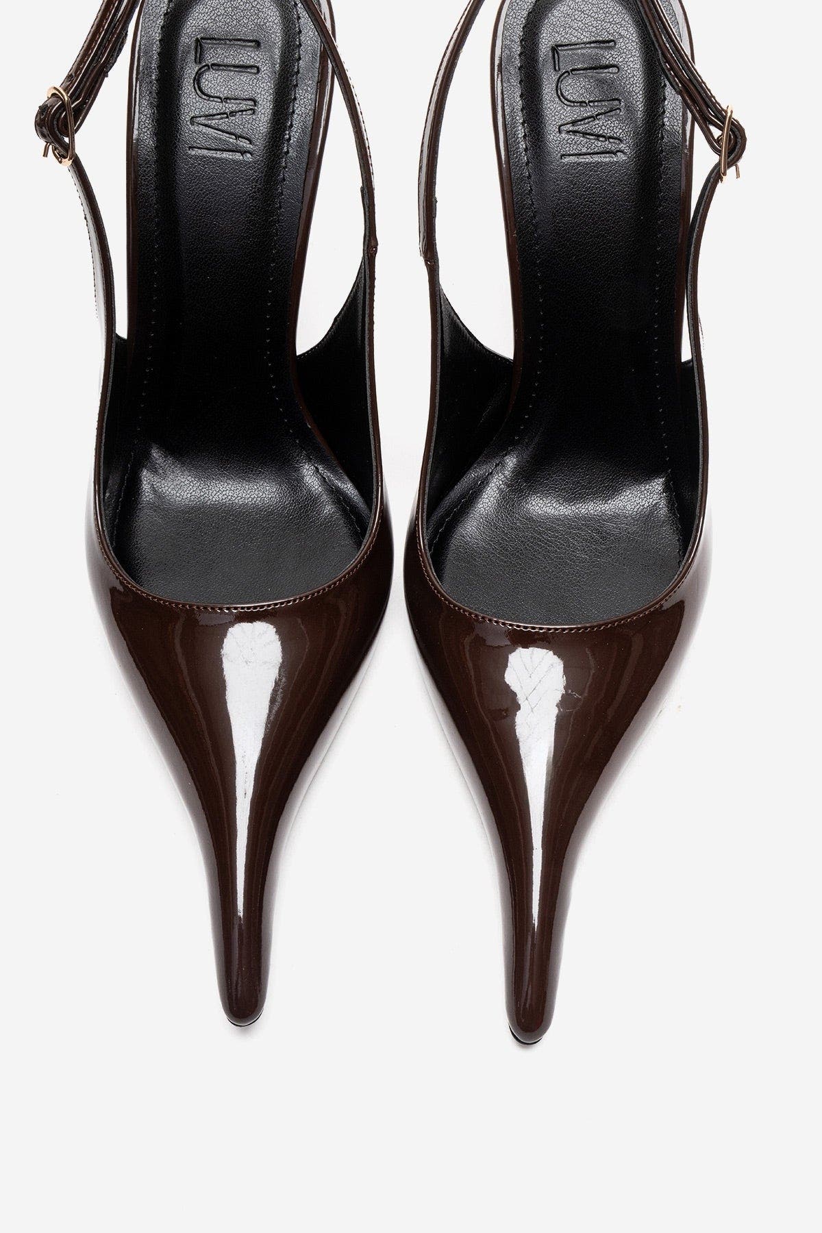 Prologue Shoes Candy Pointed Toe Stiletto Pump, Alternate, color, Brown