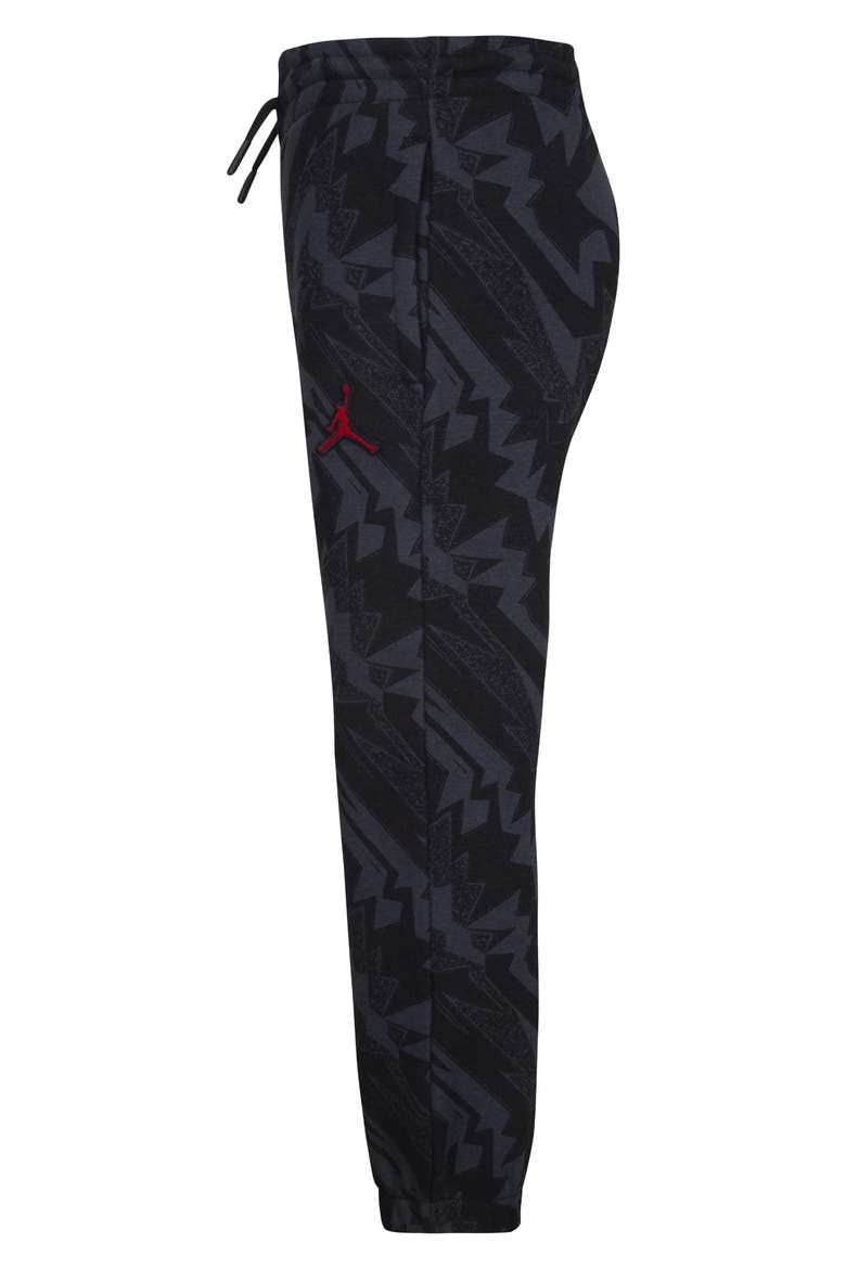 Kids' Essentials Allover Print Fleece Joggers, Alternate, color, BLACK