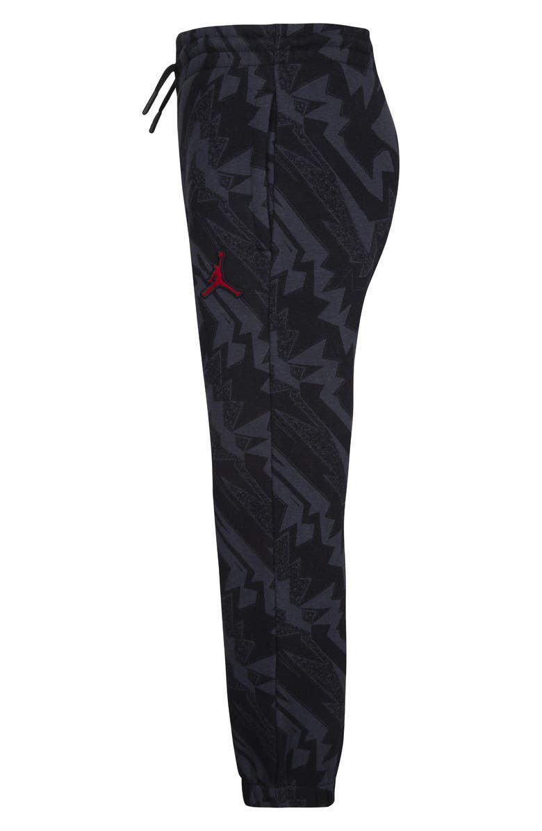Jordan Kids' Essentials Allover Print Fleece Joggers, Alternate, color, Black