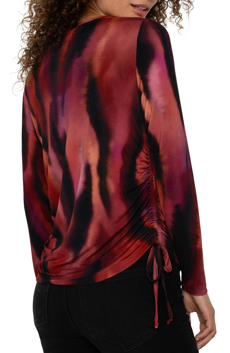 Liverpool Los Angeles Crewneck Ruched Top, Alternate, color, 