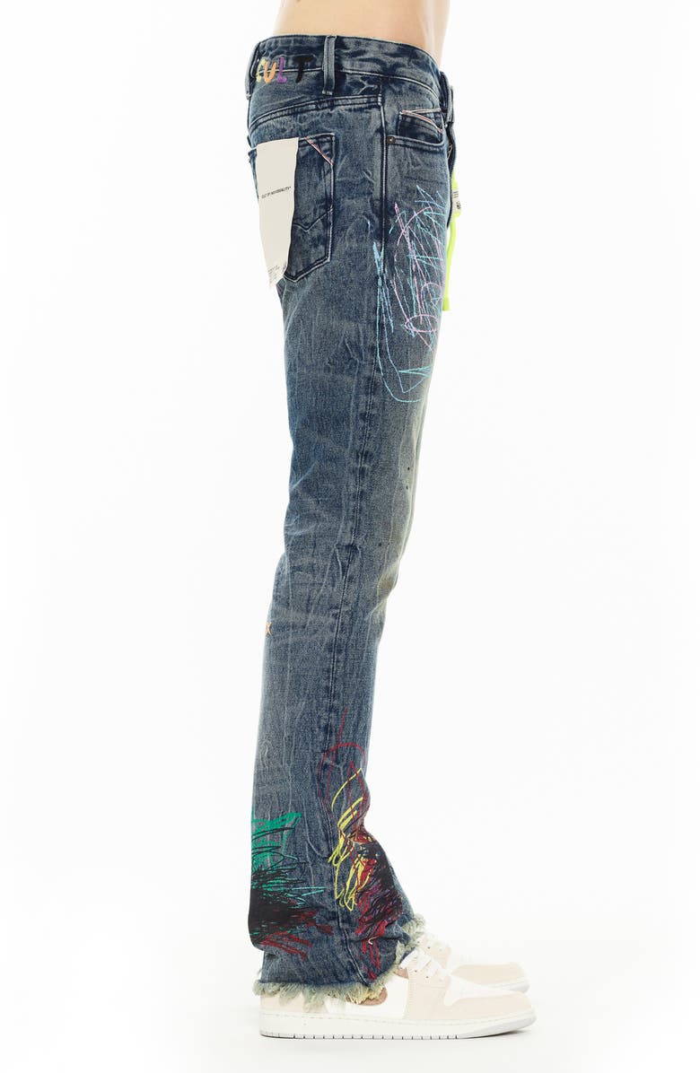 Cult of Individuality Lenny 603 Bootcut Jeans, Alternate, color, Scribble