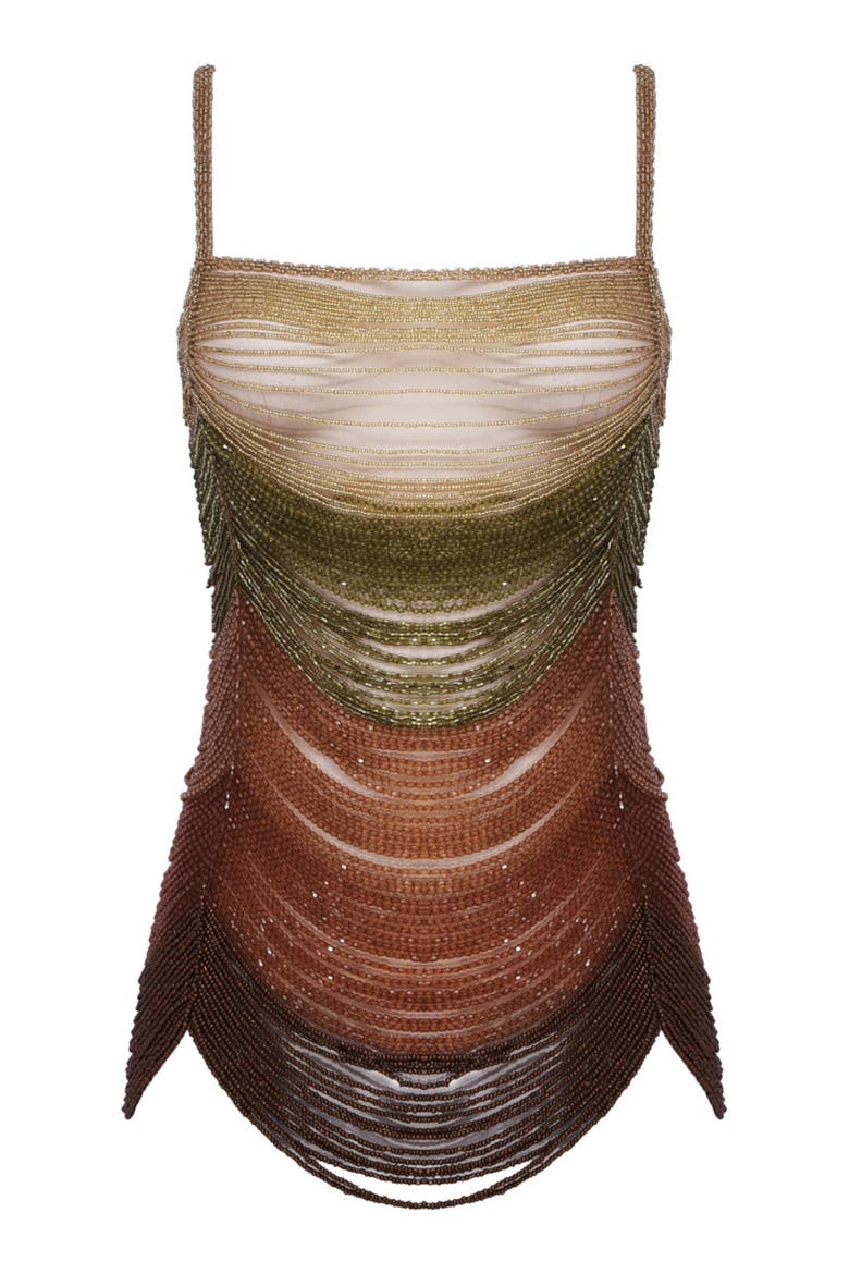 Solar Embroidery Top, Main, color, BROWN
