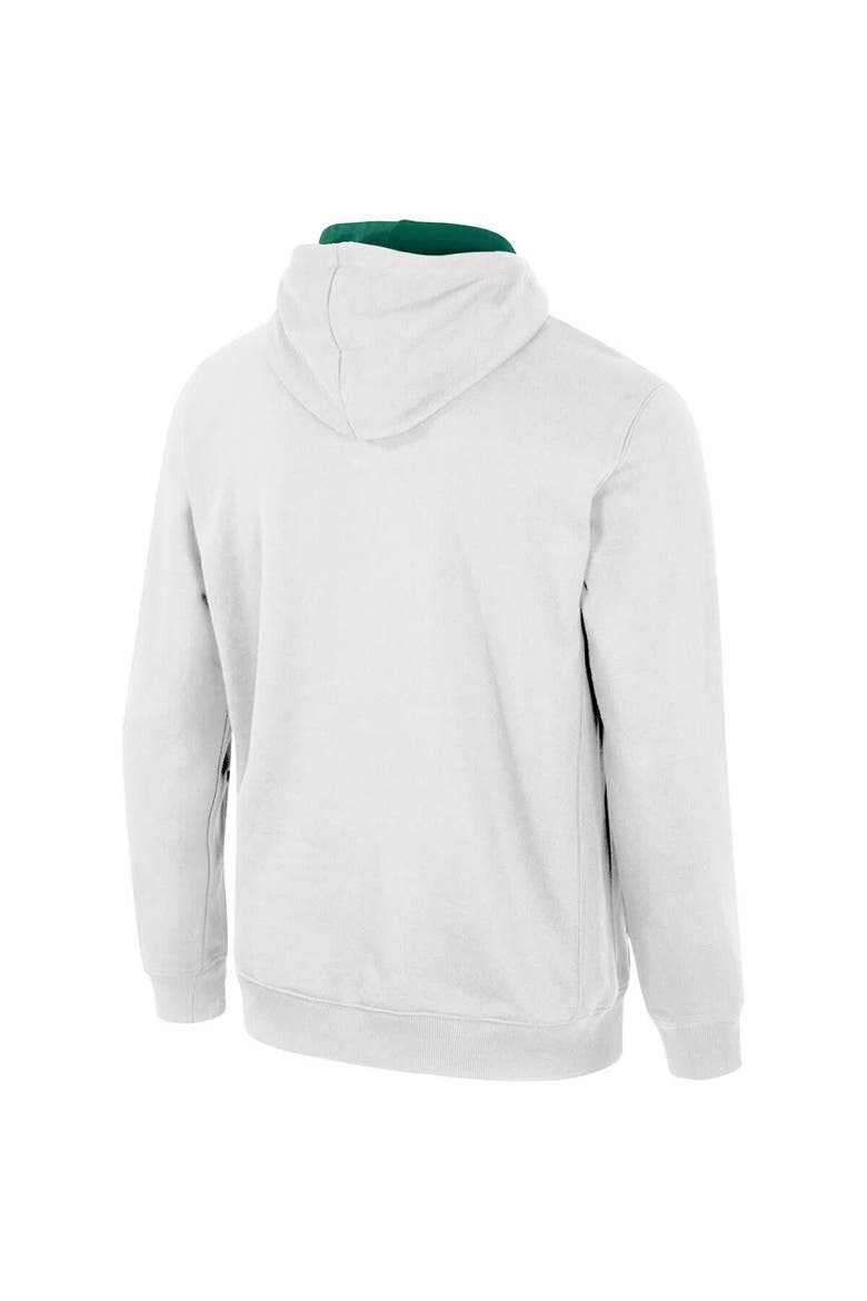 Men's Colosseum White Michigan State Spartans Half-Zip Hoodie, Alternate, color, White