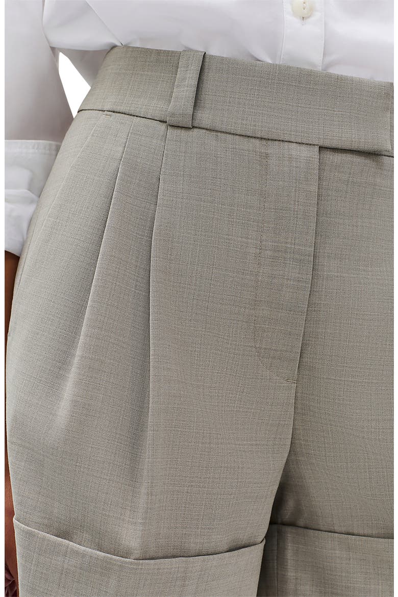 Neila Stretch Wool Shorts, Alternate, color, LIGHT TAUPE
