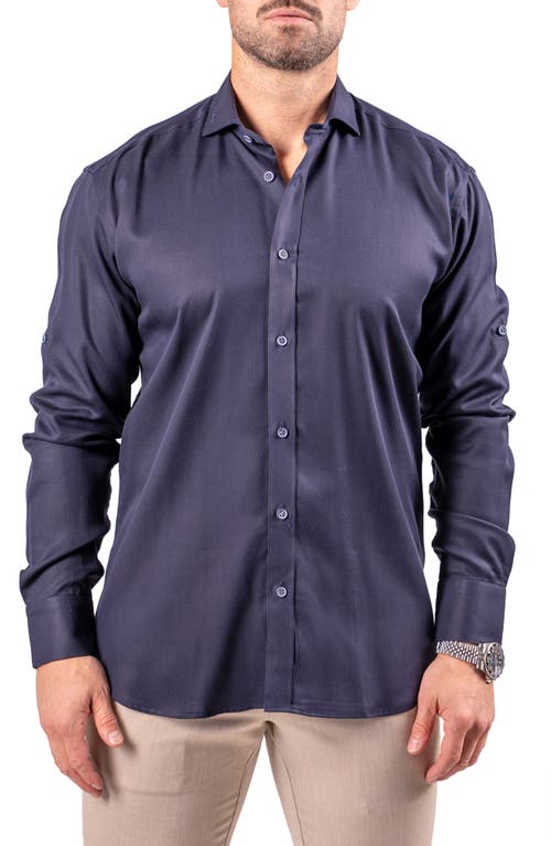 Maceoo Berlin Resistance Cotton Button-up Shirt In Blue