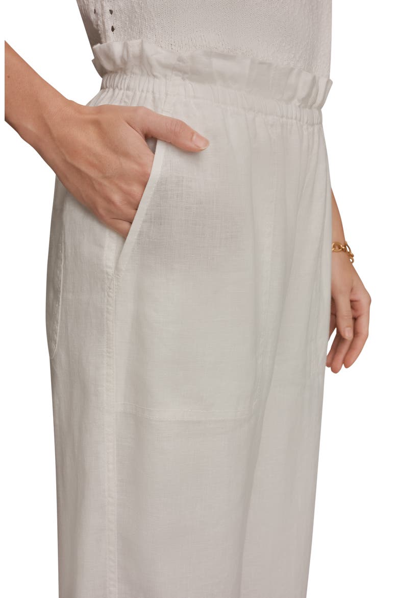 Paperbag Waist Linen Pants, Alternate, color, CREAM
