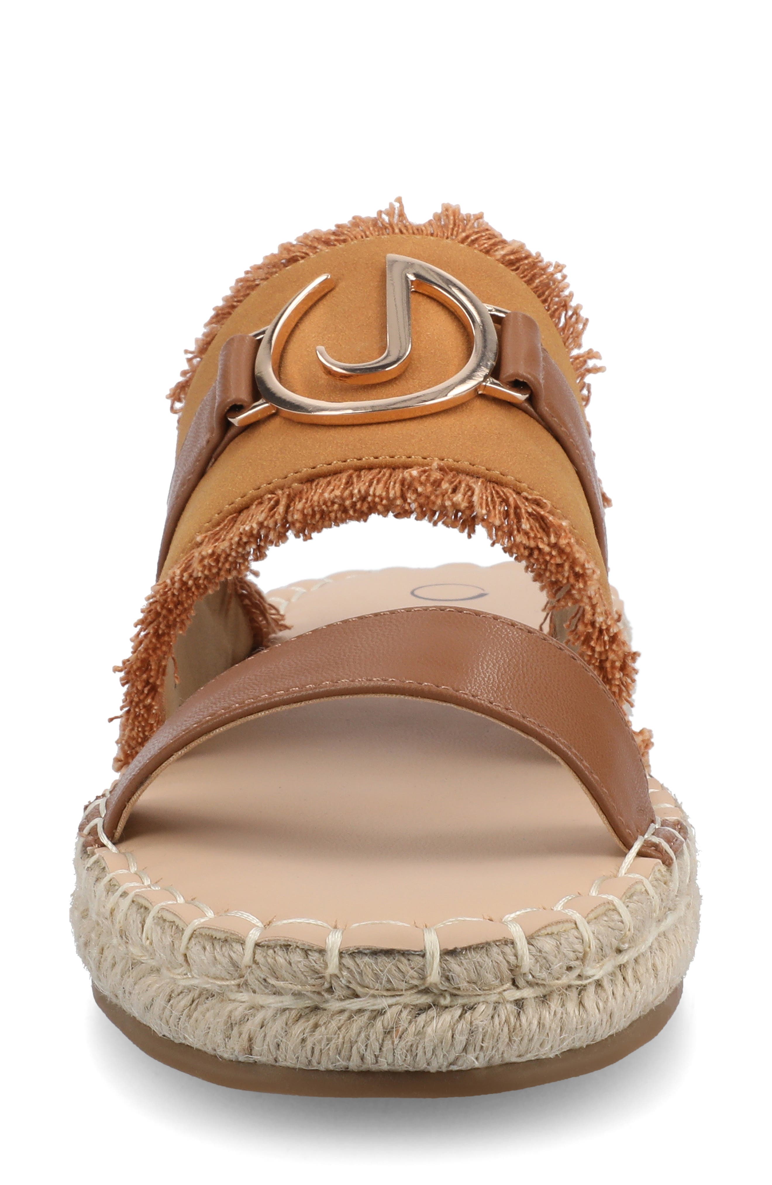 Keelee Espadrille Slide Sandal, Alternate, color, COGNAC