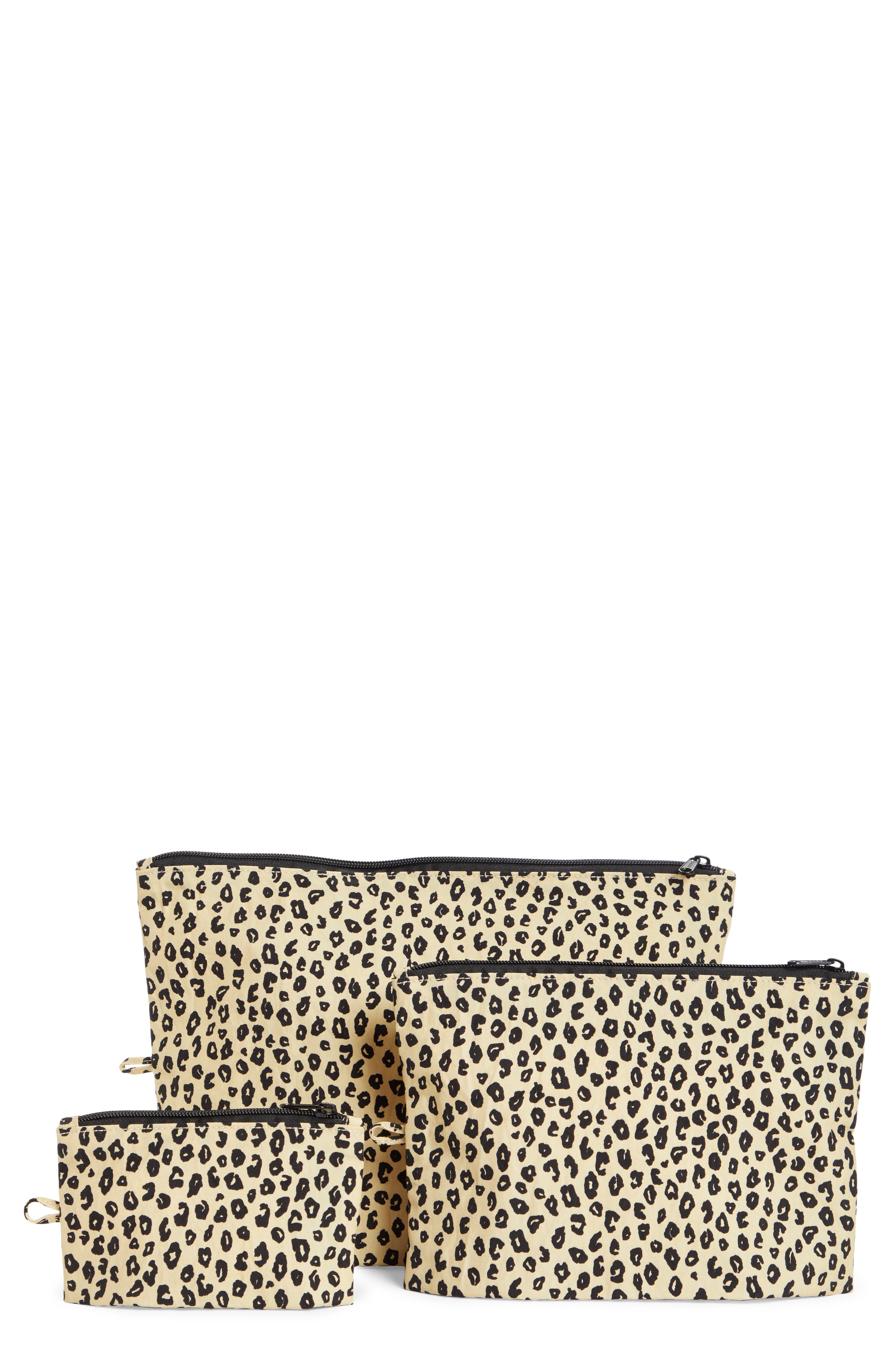Baggu Go Set of 3 Nylon Zip Pouches, Main, color, 