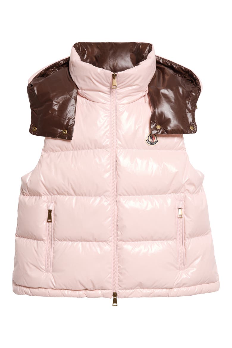 Niverolle Crop Down Vest, Alternate, color, PINK