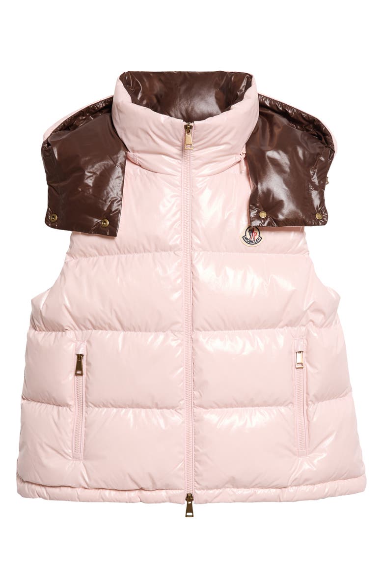 Moncler Niverolle Crop Down Vest, Main, color, Pink