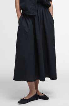 Barbour Elsie Cotton & Linen Midi Skirt