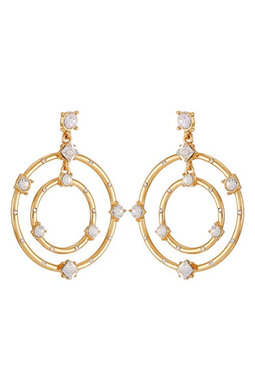 Vince Camuto Crystal Circular Drop Earrings In Goldtone Crystal