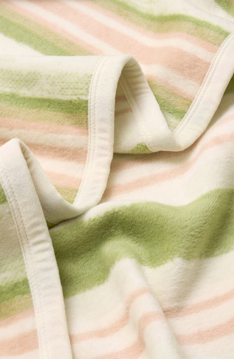 ChappyWrap Watercolor Stripe Throw Blanket, Alternate, color, Green