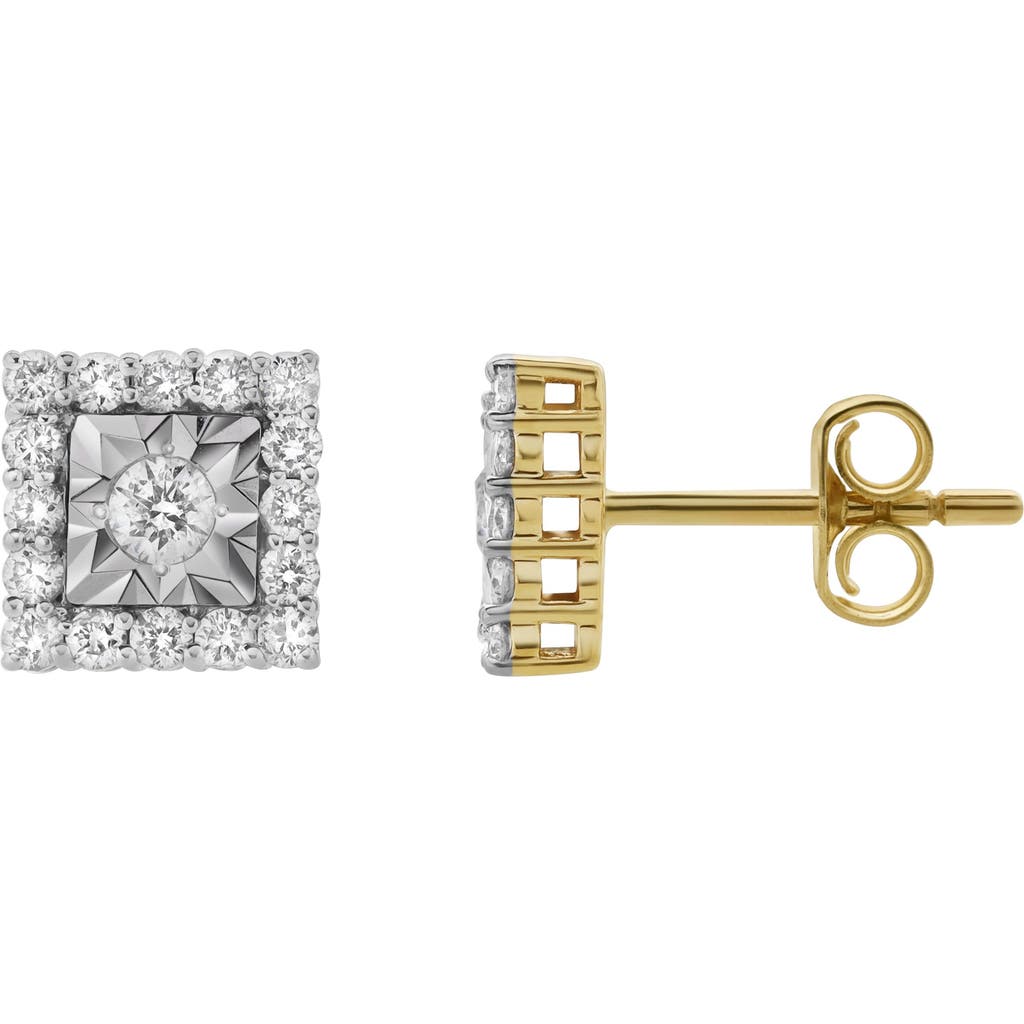 Luvmyjewelry Legatum 10k Gold Diamond Unisex Earrings In 10k Yellow Gold