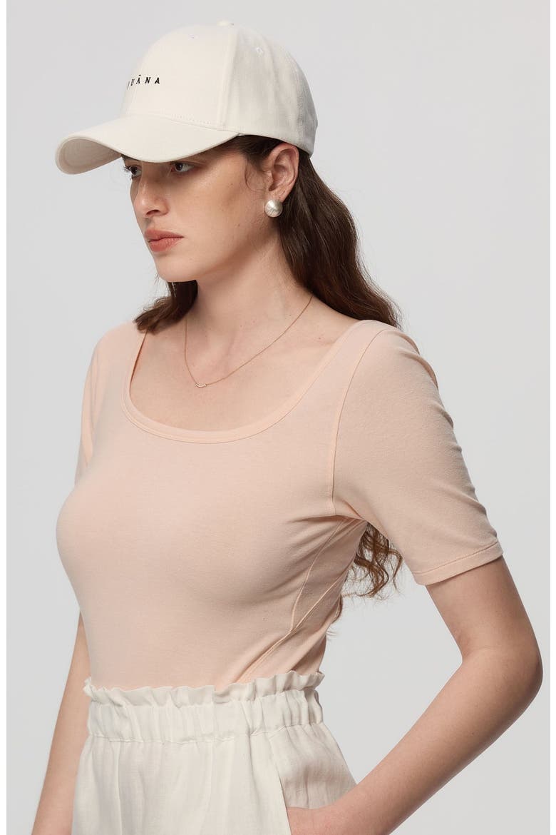 Classics Squareneck T-Shirt, Alternate, color, Peach