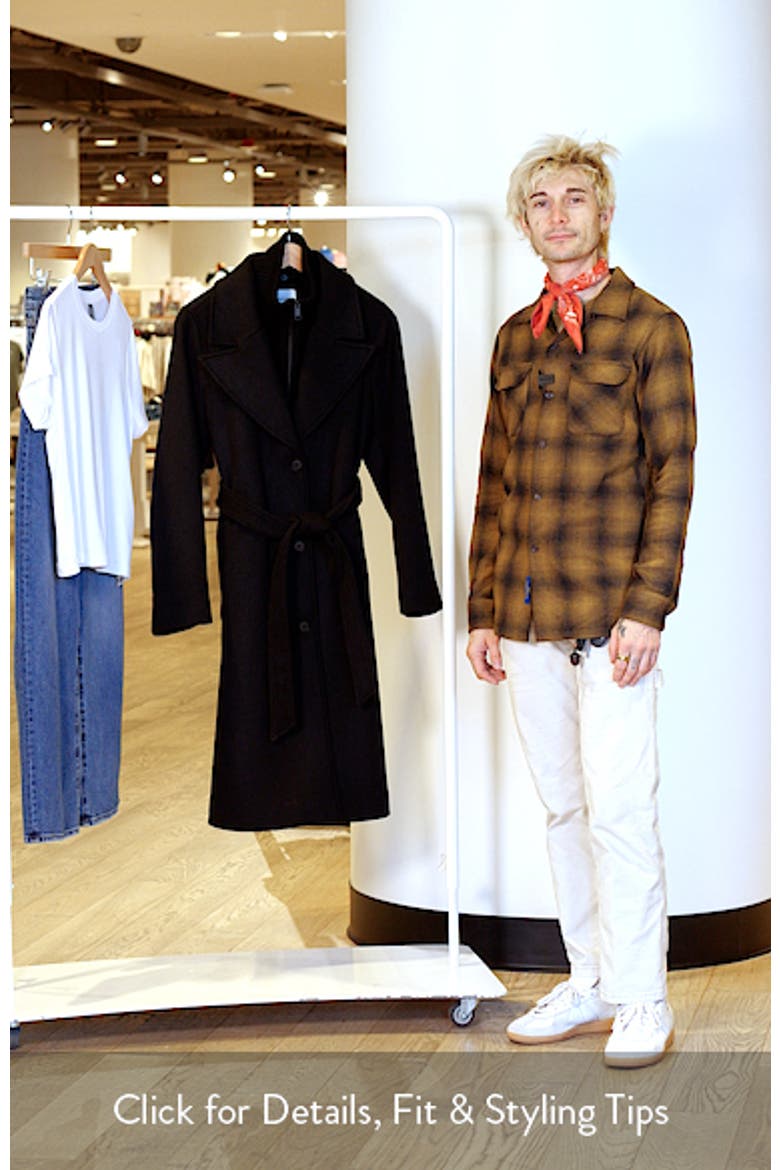 Belted Wool Blend Wrap Coat with Removable Bib video