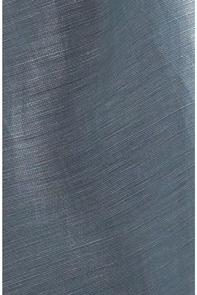 Ascent Lace Trim Linen & Silk Midi Dress, Alternate, color, DECO BLUE