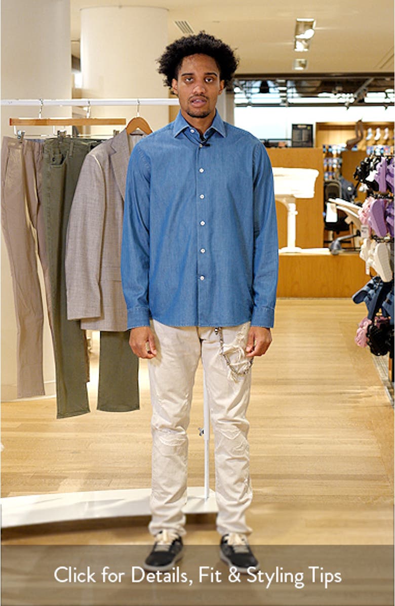 Reed Cotton Chambray Button-Up Shirt, sales video thumbnail