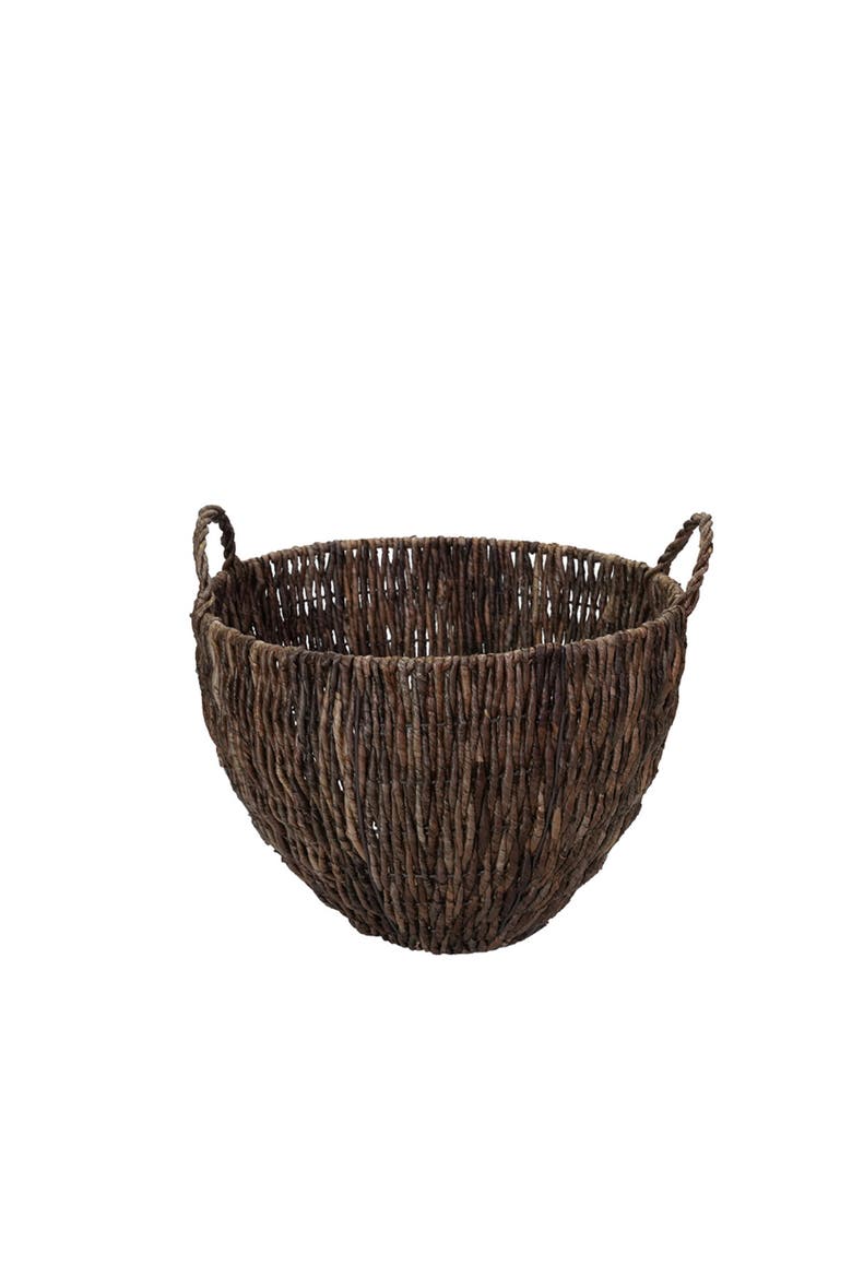 3-Piece Woven Banana Leaf Baskets with Handles, Natural, Alternate, color, Natural
