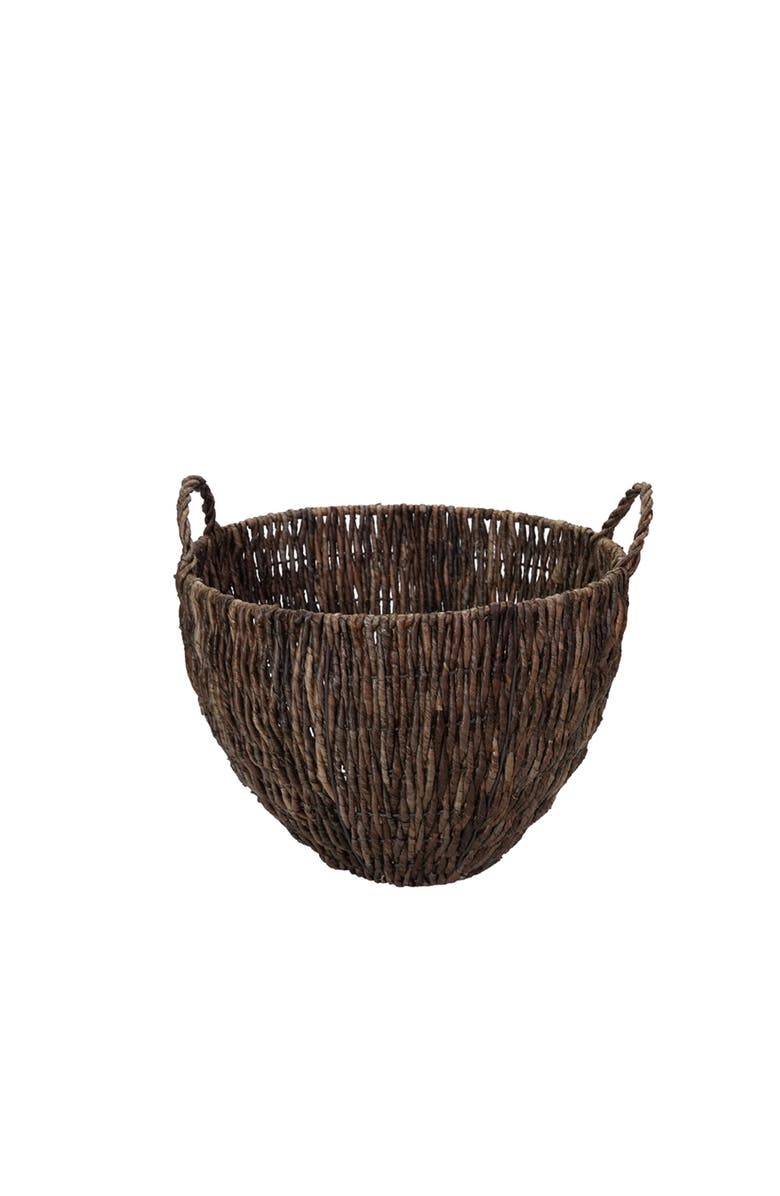 Storied Home 3-Piece Woven Banana Leaf Baskets with Handles, Natural, Alternate, color, 