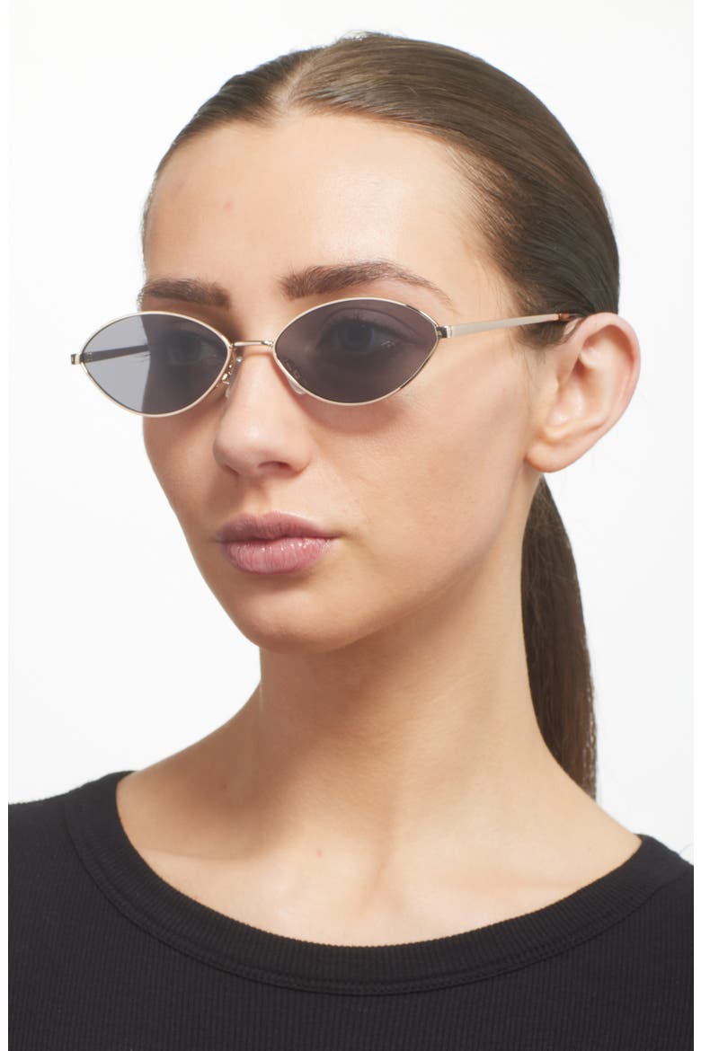 Metal Oval Sunglasses, Alternate, color, GOLD