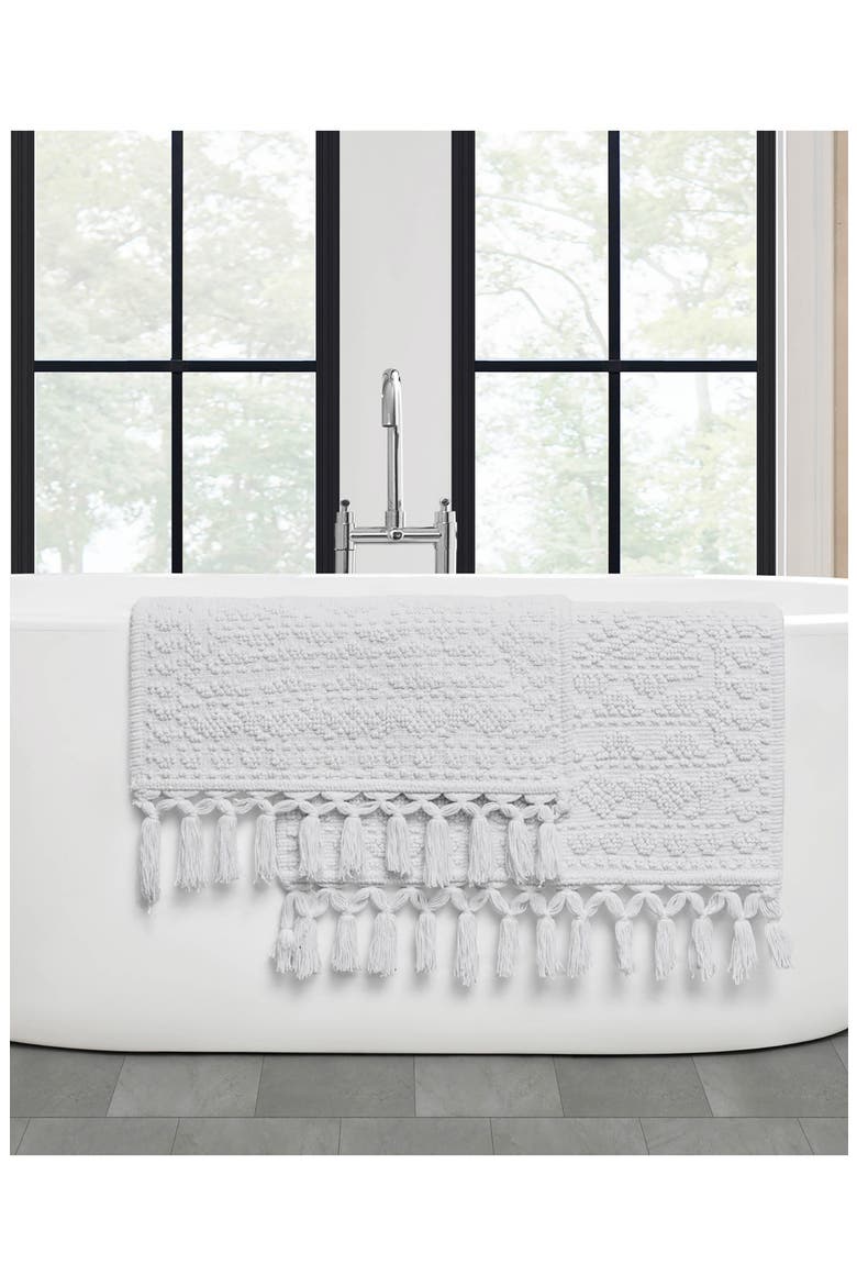 Nellore Fringe 2-Piece Bath Rug, Alternate, color, WHITE