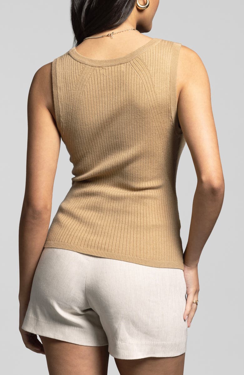 WEEKEND LOS ANGELES Miller Rib Tank, Alternate, color, Latte