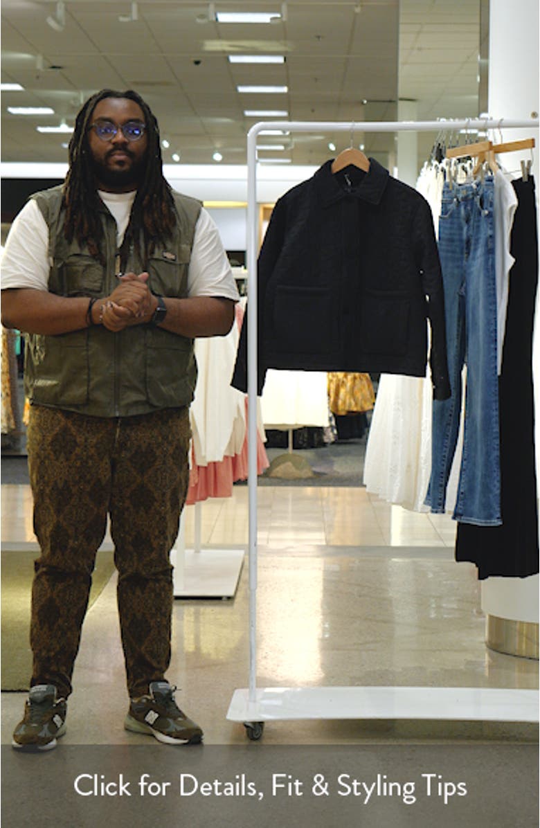 Textured Quilted Snap-Up Jacket, sales video thumbnail