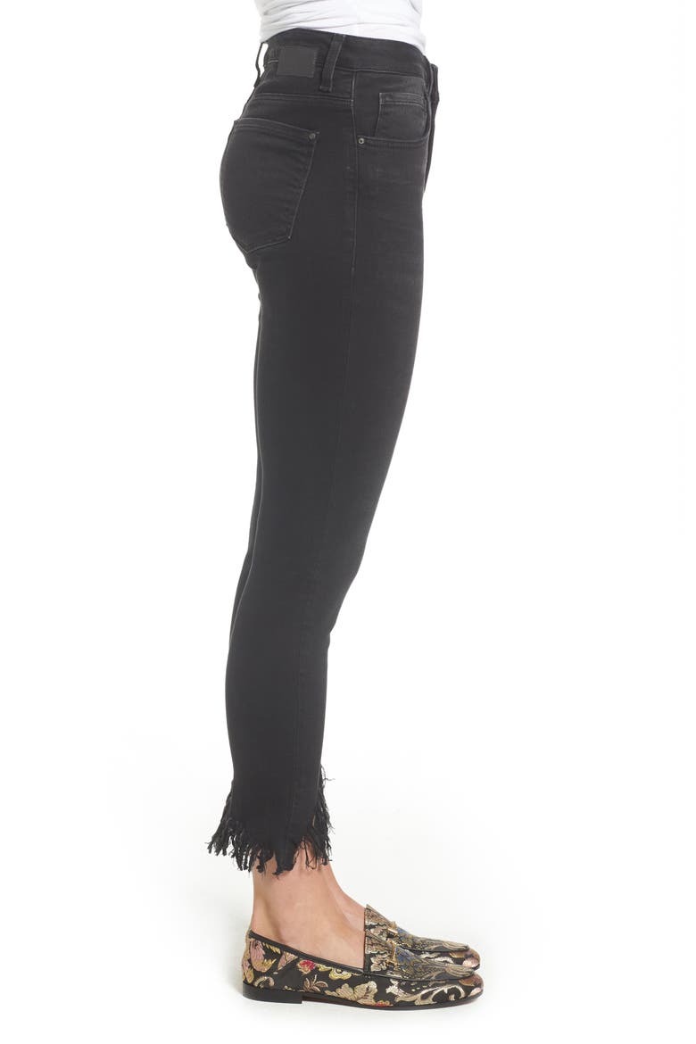 Tess Fringe Skinny Crop Jeans, Alternate, color, SMOKE FRINGE
