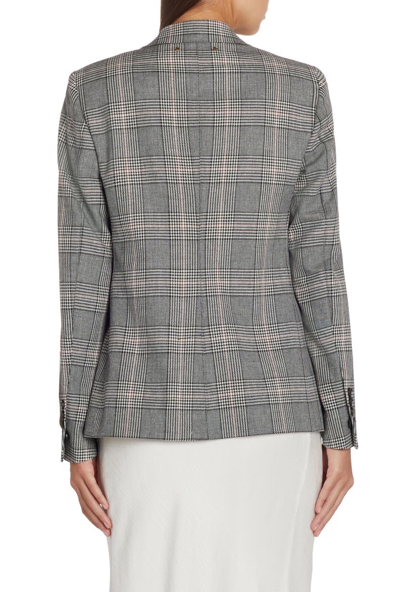 Dune Glen Plaid Virgin Wool Blend Blazer, Alternate, color, GREY/ BONE WHITE