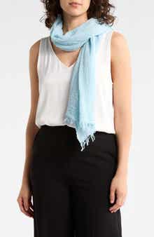 Eileen Fisher Watercolor Organic Cotton Gauze Scarf