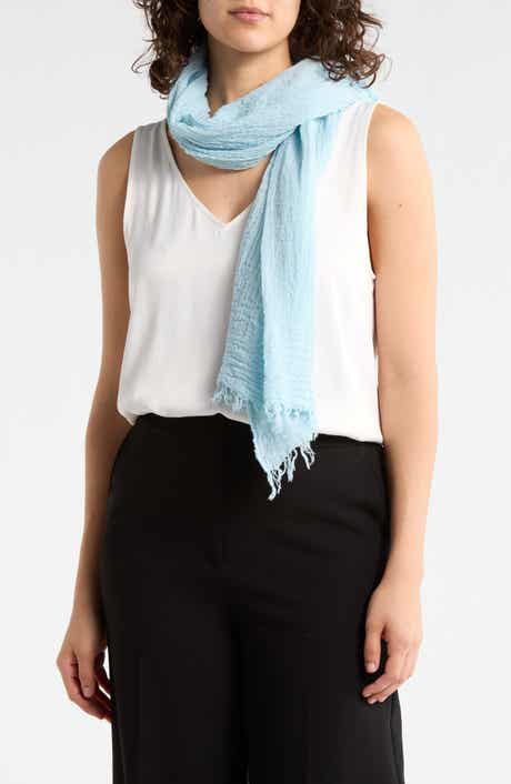 Eileen Fisher Watercolor Organic Cotton Gauze Scarf