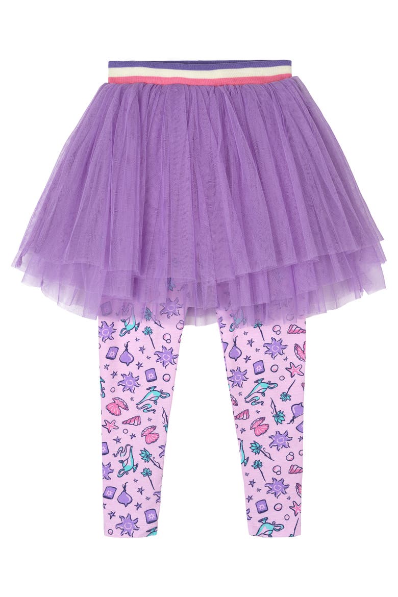 Princess Glitter T-Shirt and Tutu Leggings Set, Alternate, color, Princess Purple Pink