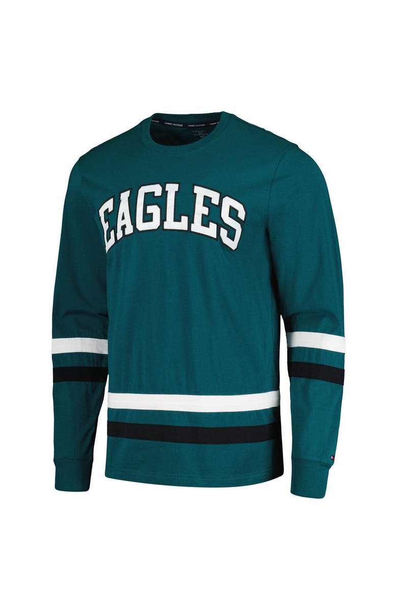 Tommy Hilfiger Men's Tommy Hilfiger Midnight Green/Black Philadelphia Eagles Nolan Long Sleeve T-Shirt, Alternate, color, Green