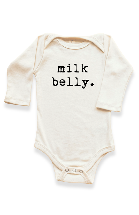 Milk Belly - Organic Long Sleeve Baby Bodysuit