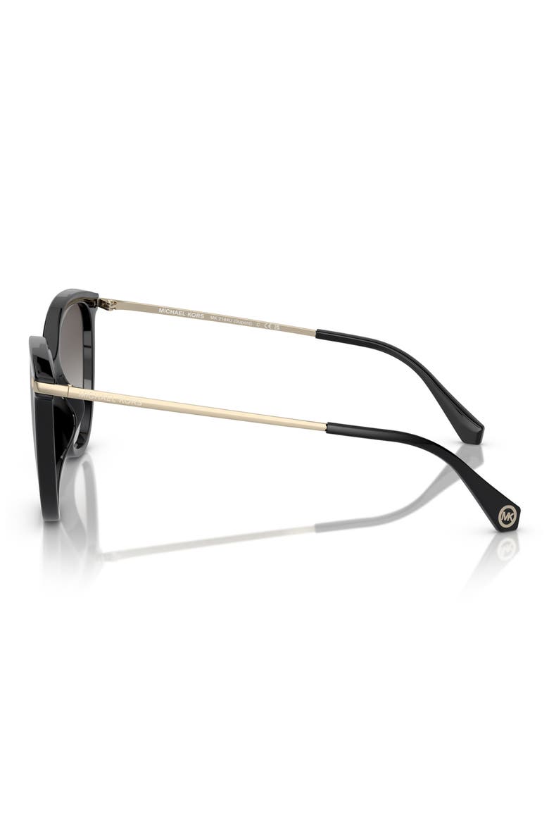 56mm Gradient Cat Eye Sunglasses, Alternate, color, BLACK