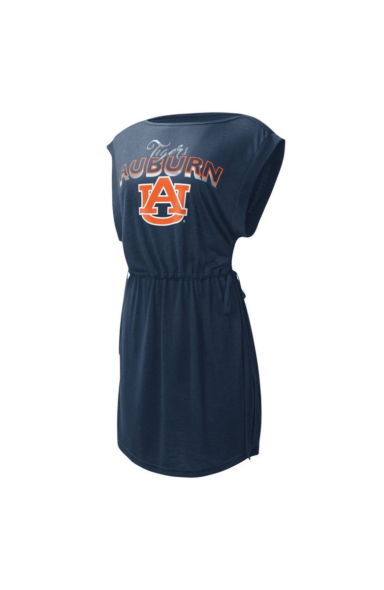G-III 4HER BY CARL BANKS Women's G-III 4Her by Carl Banks Navy Auburn Tigers GOAT Swimsuit Cover-Up Dress, Alternate, color, Navy