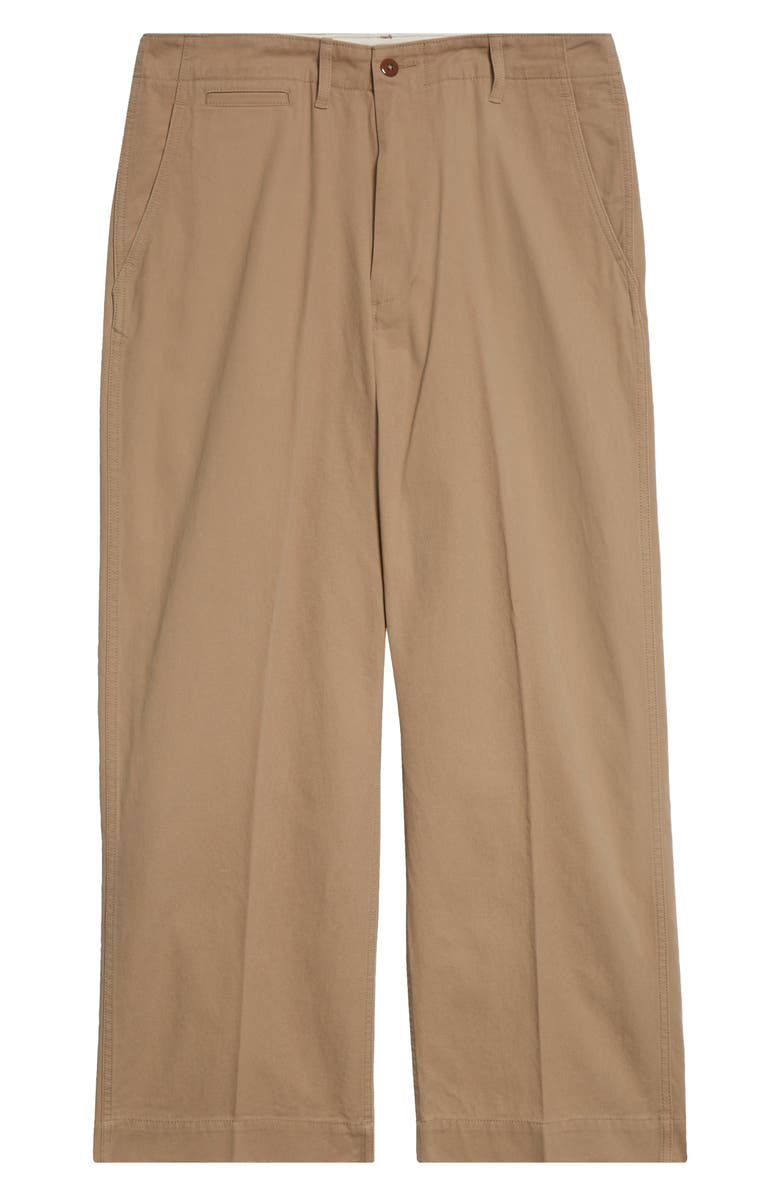 BEAMS Military Cotton Twill Straight Leg Pants, Main, color, Khaki
