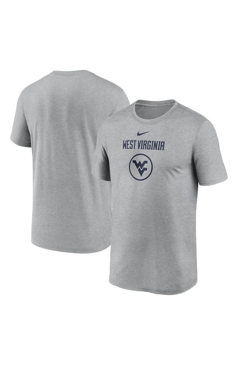 Nike Men's Nike Heather Gray West Virginia Mountaineers On-Court Basketball Legend Practice Performance T-Shirt, Main, color, Heather Gray