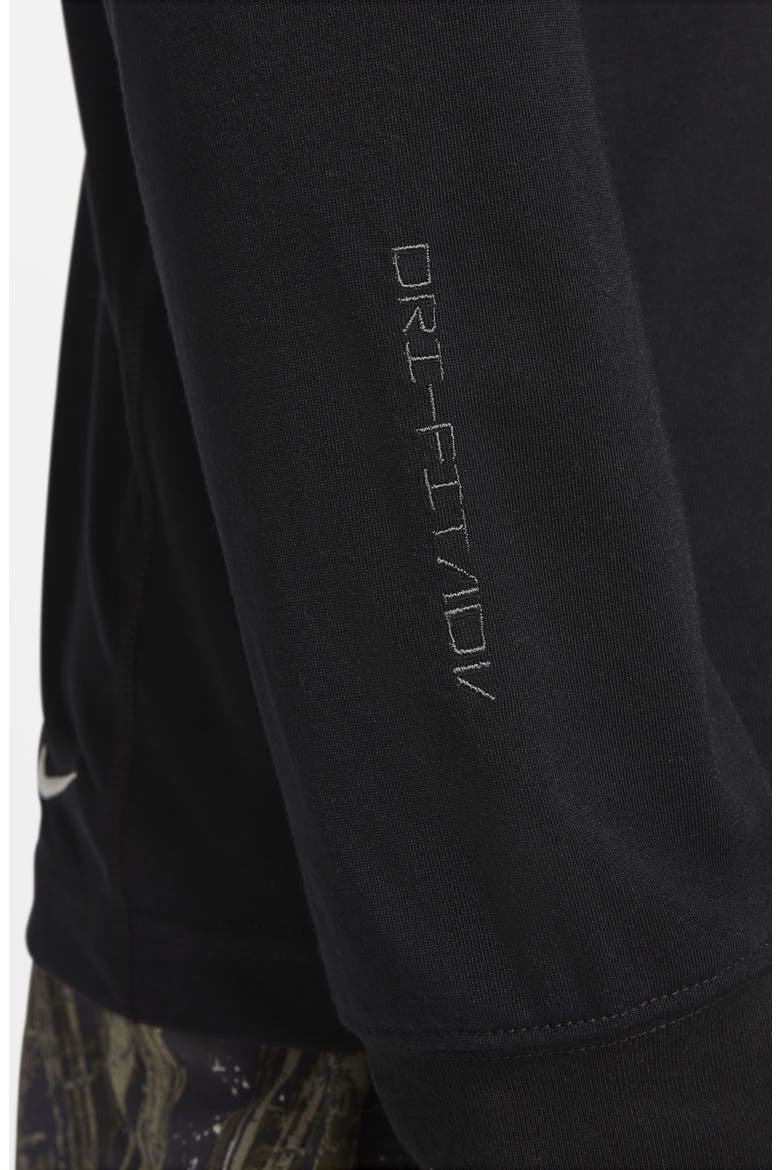 Men's Dri-FIT ACG Goat Rocks Long Sleeve T-Shirt, Alternate, color, BLACK/ KHAKI/ LIGHT BROWN