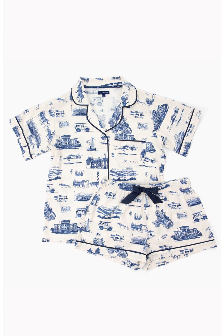 NC Toile Short Set, Alternate, color, Navy