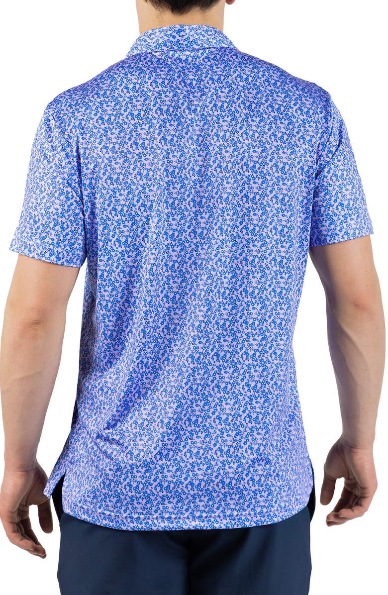 TailorByrd Floral Dreams Print Performance Polo, Alternate, color, Lilac