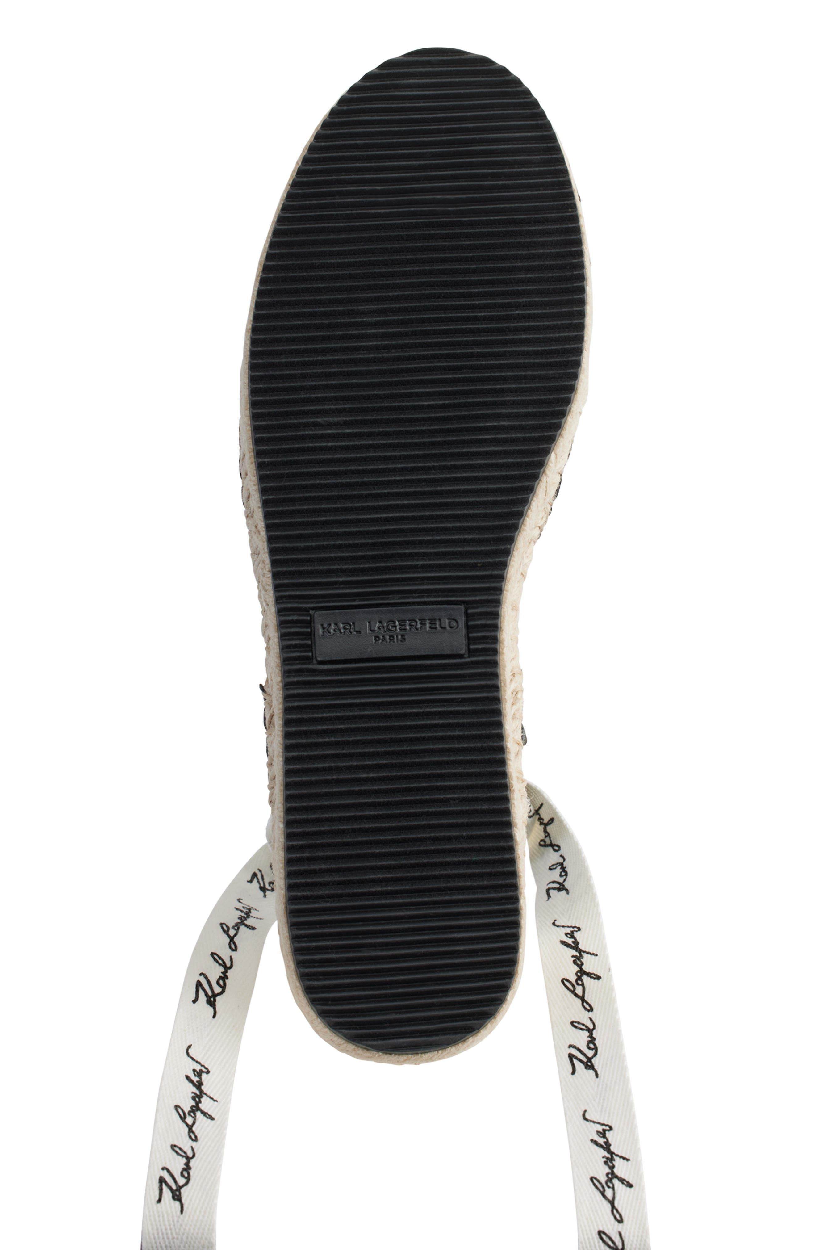 KARL LAGERFELD PARIS Mariko Ankle Strap Platform Espadrille, Alternate, color, 