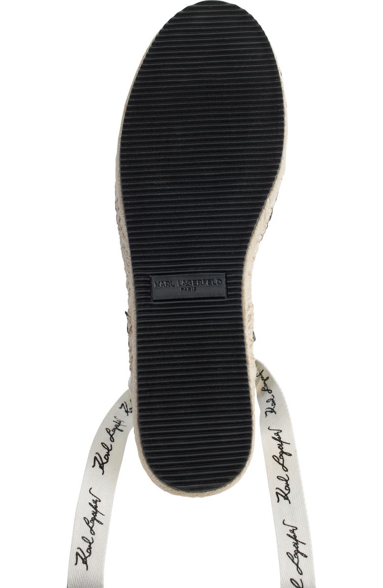 KARL LAGERFELD PARIS Mariko Ankle Strap Platform Espadrille, Alternate, color,
