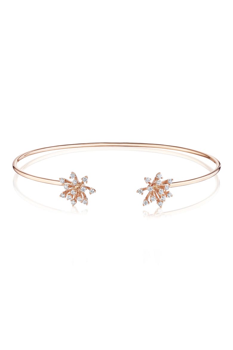 Pulso 18k Gold Diamond Cuff Bracelet, Main, color, 18K PINK GOLD