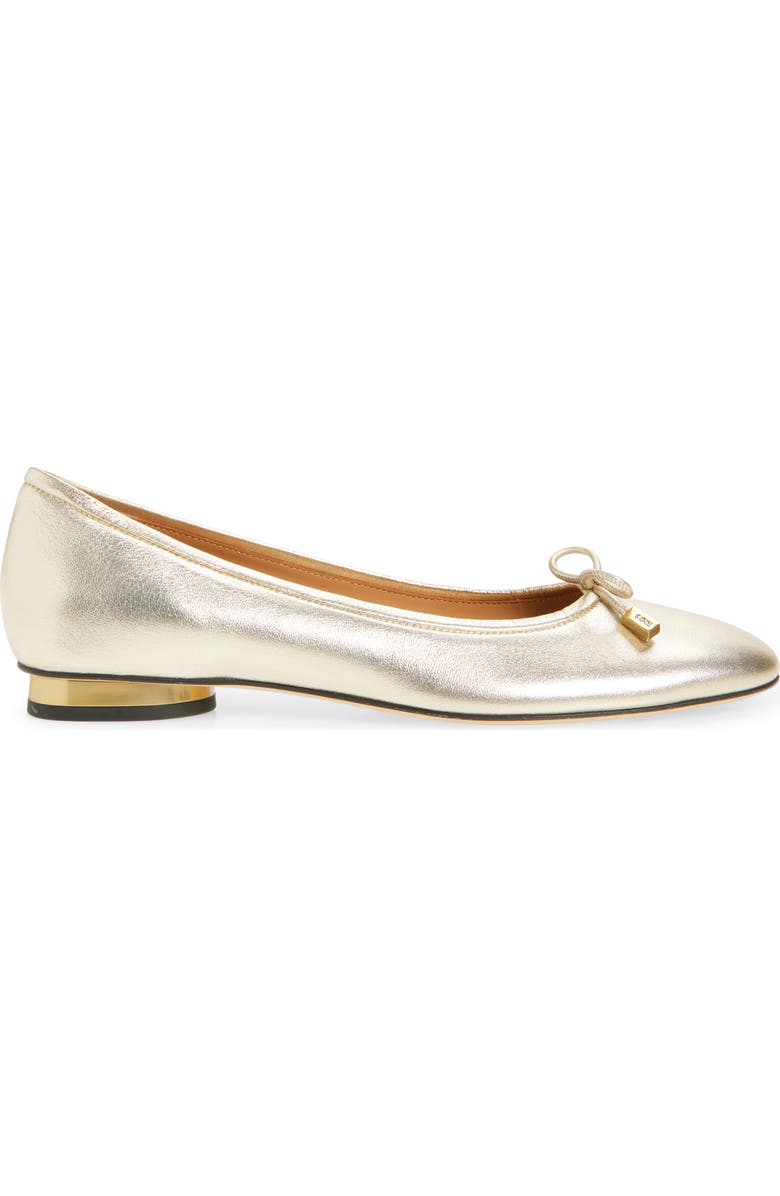 Tod's Ballerina Flat, Alternate, color, Bianco Lana