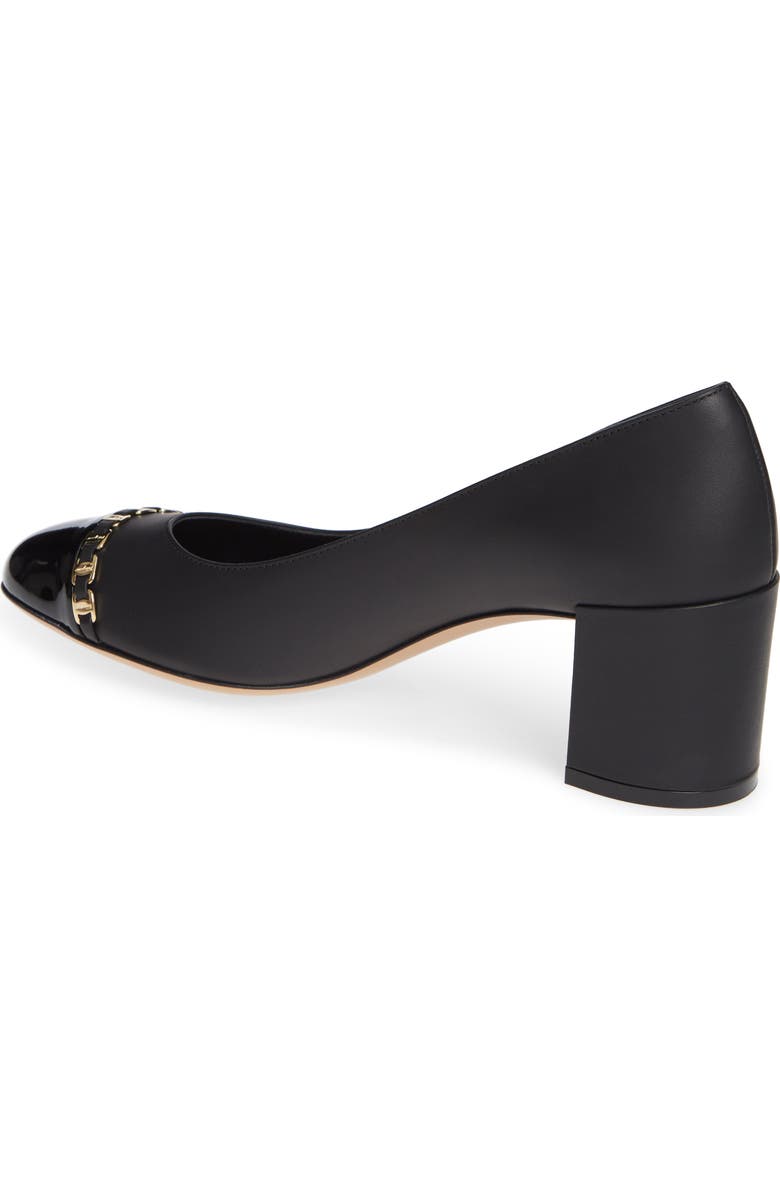 FERRAGAMO Salvatore Ferragamo Avella Chainlink Trim Pump, Alternate, color,