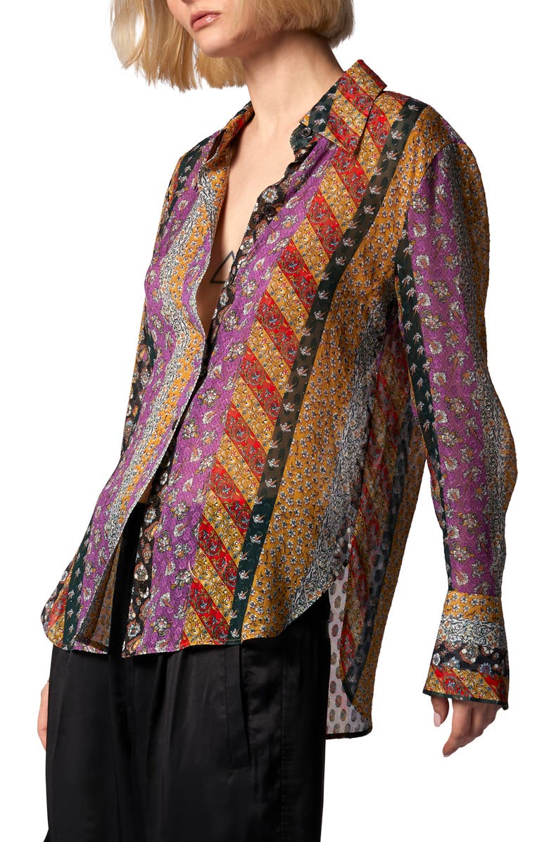 Equipment Quinne Silk Button-Up Shirt, Alternate, color, 