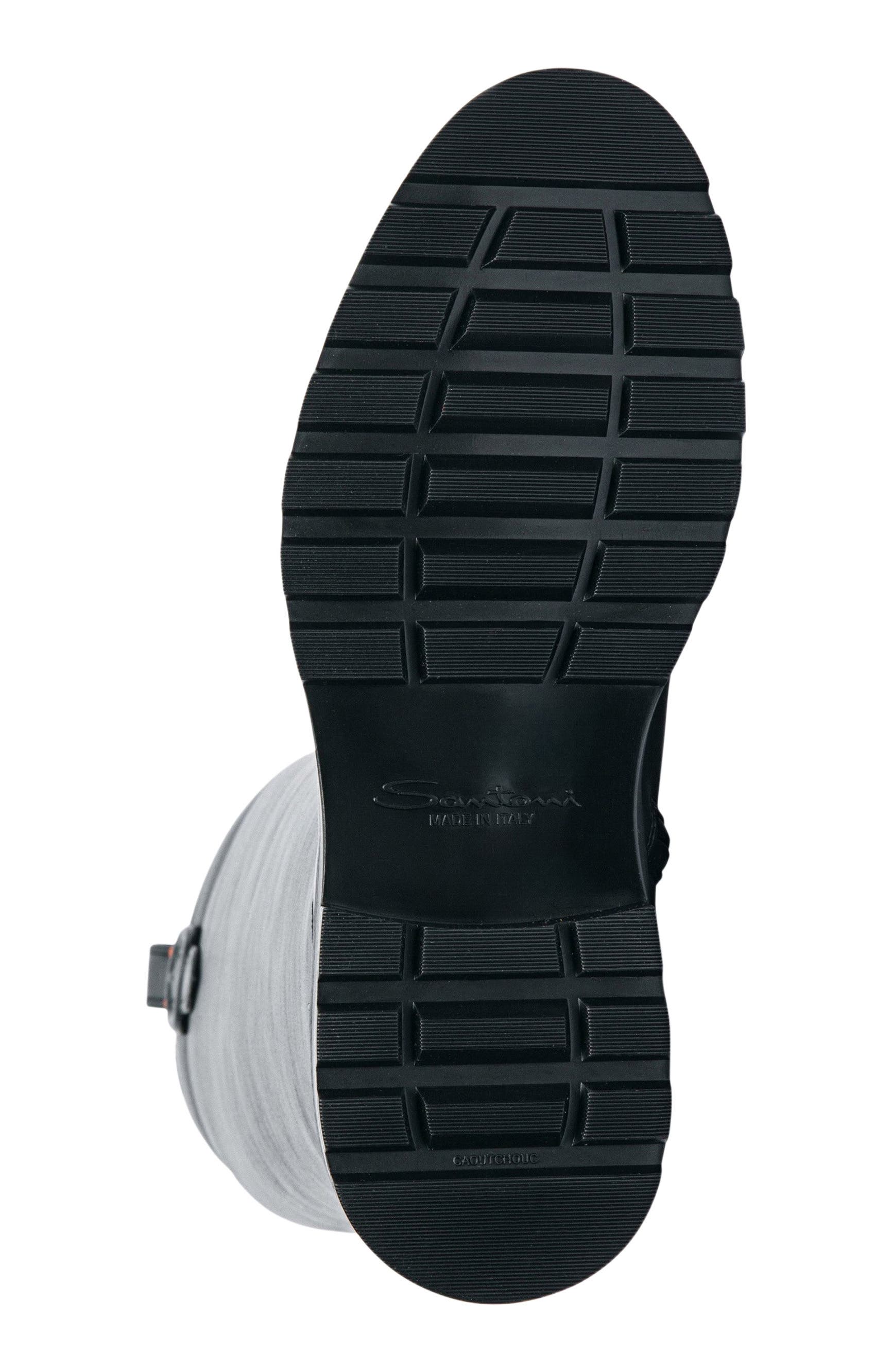 Santoni Women
s leather boot, Alternate, color, Black