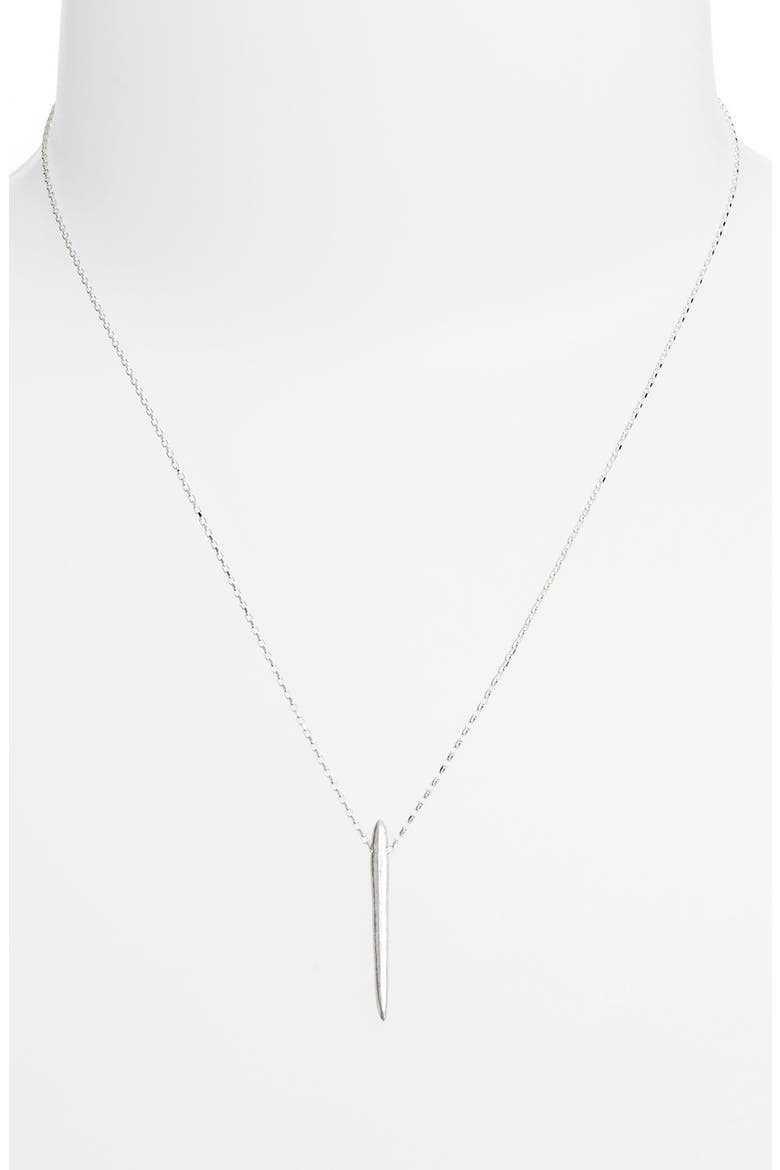 'Balance' Spiky Spear Pendant Necklace, Alternate, color, STERLING SILVER